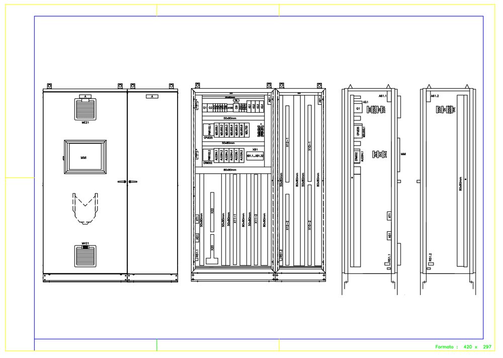 Layout drawing of a PLC panel